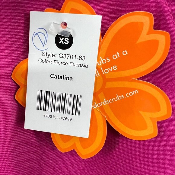 Orange Standard Women Scrub Pants Extra Small Pink Pull On Elastic Waist Uniform - Picture 7 of 11